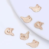 Brass Extender Chain Drop, Bird, 24K gold plated, lead & cadmium free, 8.7x11.8mm, Hole:Approx 1-2mm, 300PCs/Bag, Sold By Bag