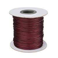 Wax Cord, deep red, 1mm, Length:500 Yard, 5PCs/Lot, Sold By Lot