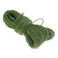 Wax Cord, Waxed Linen Cord, green, 1mm, 20m/Bag, Sold By Bag