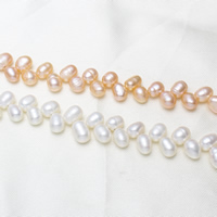 Cultured Rice Freshwater Pearl Beads, natural, more colors for choice, 5-6mm, Sold Per Approx 14.5 Inch Strand