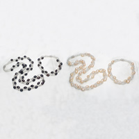 Sets de Perlas Cultivadas de Agua Dulce, pulsera & collar, con Rocallas de vidrio, latón cierre magnético, Arroz, más colores para la opción, 5-6mm, longitud:aproximado 7 Inch, aproximado 17 Inch, Vendido por Set