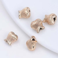 Brass, Flower, 24K gold plated, lead & cadmium free, 8.5mm, Hole:Approx 2mm, 20PCs/Bag, Sold By Bag