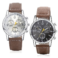 Comeon® Men Jewelry Watch PU Leather with Glass & Zinc Alloy plated for man 41mm Length Approx 9.5 Inch Sold By PC