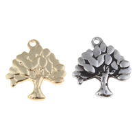 Tree Of Life Pendants, Stainless Steel, plated, more colors for choice, 17x19x2mm, Hole:Approx 1.5mm, Sold By PC