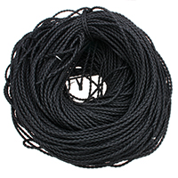 PU Leather Cord, imitation goat skin leather & braided bracelet & different size for choice, black, 100Yards/PC, Sold By PC