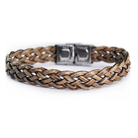 Men Bracelet, PU Leather, Tibetan Style magnetic clasp, braided bracelet & for man, Length:Approx 6.7 Inch, 3Strands/Lot, Sold By Lot