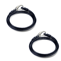 Men Bracelet Cowhide zinc alloy clasp for man &  black Length Approx 13.5 Inch Sold By Lot