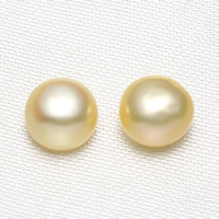 Cultured Half Drilled Freshwater Pearl Beads Baroque natural 7-8mm Approx 1mm Sold By Pair