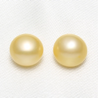 Cultured Half Drilled Freshwater Pearl Beads Baroque natural 9-10mm Approx 1mm Sold By Pair