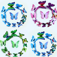 Fridge Magnets, PVC Plastic, with Magnetic Hematite, Butterfly, more colors for choice, 6-12cm, 12PCs/Set, Sold By Set