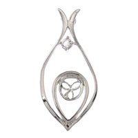 Brass Peg Bail platinum color plated with cubic zirconia nickel lead & cadmium free Approx Inner Approx Sold By PC