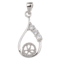 Brass Peg Bail platinum color plated micro pave cubic zirconia nickel lead & cadmium free Approx Inner Approx Sold By PC