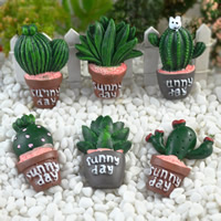 Mobile Phone DIY Decoration, Resin, Opuntia Stricta, with letter pattern, mixed colors, 24x35mm-40x25mm, 50PCs/Bag, Sold By Bag