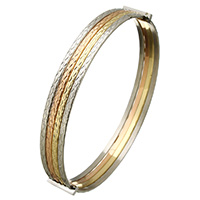 Stainless Steel Bangle, plated, for woman, 10x4mm, Inner Diameter:Approx 70mm, Length:Approx 9 Inch, Sold By PC