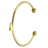 acier inoxydable bracelet manchette, Tour Eiffel, Placage de couleur d'or, pour femme, 10x5x5.5mm, 2.5mm, 8mm, Diamètre intérieur:Environ 64x48mm, Longueur:Environ 7 pouce, Vendu par PC