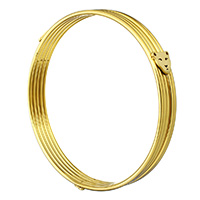 Bracelete de aço inoxidável, Leopardo, cromado de cor dourada, para mulher, 10x3mm, Diametro interno:Aprox 67mm, comprimento Aprox 9 inchaltura, vendido por PC