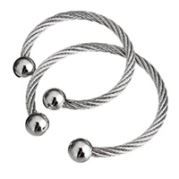 Stainless Steel Cuff Bangle, different size for choice & for woman, original color, Sold By PC
