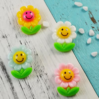 Mobile Phone DIY Decoration Resin Sunflower mixed colors Sold By Bag