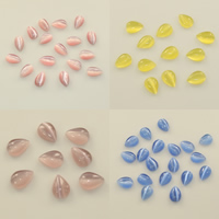 Cats Eye Cabochons, Teardrop, different size for choice & flat back, mixed colors, 500PCs/Lot, Sold By Lot