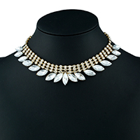 Crystal Choker Zinc Alloy with Crystal with 2lnch extender chain gold color plated for woman & with rhinestone nickel lead & cadmium free Sold Per Approx 11.6 Inch Strand