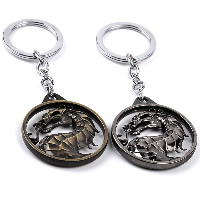Bag Purse Charms Keyrings Keychains, Tibetan Style, Dragon, plated, more colors for choice, nickel, lead & cadmium free, 45x45mm, Sold By Strand