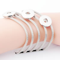 Snap Button Bracelet Zinc Alloy platinum color plated for woman & multi-strand lead & cadmium free 18mm Inner Approx 6mm Sold Per Approx 7 Inch Strand