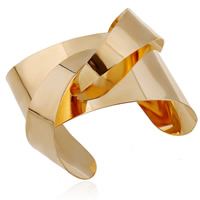 Iron Cuff Bangle gold color plated lead & cadmium free 45mm Inner Approx 60mm Length Approx 7 Inch Sold By PC