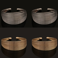 Iron Cuff Bangle, plated, more colors for choice, lead & cadmium free, 34mm, Inner Diameter:Approx 60mm, Length:Approx 7 Inch, Sold By PC