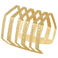 Iron Cuff Bangle gold color plated lead & cadmium free 60mm Inner Approx 60mm Length Approx 7 Inch Sold By PC