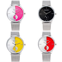 Unisex Wrist Watch, Stainless Steel, with Tibetan Style dial & Glass, platinum color plated, adjustable, more colors for choice, nickel, lead & cadmium free, 40mm, 18mm, Length:Approx 9.5 Inch, 2PCs/Lot, Sold By Lot