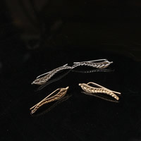 Zinc Alloy Earring Cuff Leaf plated nickel lead & cadmium free Sold By Pair