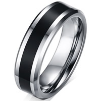 Tungsten Steel Ring for Men , different size for choice & for man & epoxy gel, 6mm, Sold By PC