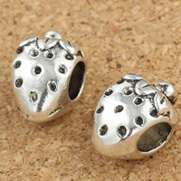 Zinc Alloy European Beads Strawberry antique silver color plated without troll lead & cadmium free Approx 5mm Sold By Bag