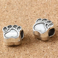 Zinc Alloy European Beads Setting Footprint antique silver color plated without troll lead & cadmium free Approx 4.5mm Sold By Bag