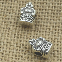 Buddha Beads Zinc Alloy antique silver color plated Buddhist jewelry & without troll lead & cadmium free Approx 5mm Sold By Bag
