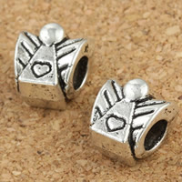 Tibetan Style European Beads, antique silver color plated, without troll, lead & cadmium free, 8x9x11mm, Hole:Approx 5mm, 30PCs/Bag, Sold By Bag