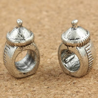 Tibetan Style European Beads, feeding bottle, antique silver color plated, large hole, lead & cadmium free, 7x9x14mm, Hole:Approx 6mm, 30PCs/Bag, Sold By Bag