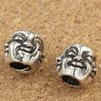 Buddha Beads, Tibetan Style, antique silver color plated, Buddhist jewelry & without troll, lead & cadmium free, 8x9mm, Hole:Approx 4mm, 30PCs/Bag, Sold By Bag