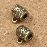 Zinc Alloy Bail Beads Drum antique bronze color plated without troll lead & cadmium free Approx 1.5mm 3mm Sold By Bag