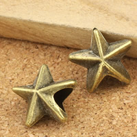 Zinc Alloy European Beads Star antique bronze color plated without troll lead & cadmium free Approx Sold By Bag