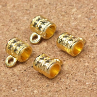 Zinklegierung Stiftöse Perlen, Zylinder, goldfarben plattiert, frei von Blei & Kadmium, 11x8x7mm, Bohrung:ca. 1.5mm, 5mm, 30PCs/Tasche, verkauft von Tasche