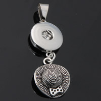 Snap Button Pendant Zinc Alloy Hat plated lead & cadmium free 18mm Approx 3-5mm Inner Approx 6mm Sold By PC