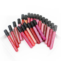 Plastic Lip Gloss, matte velvet & matte, more colors for choice, 110mm, Sold By PC
