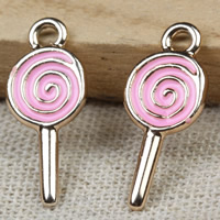 Zinc Alloy Enamel Pendants Candy gold color plated lead & cadmium free Approx 1-2mm Sold By Bag