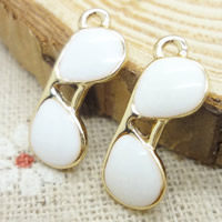 Zinc Alloy Enamel Pendants Glasses gold color plated lead & cadmium free Approx 1-2mm Sold By Bag