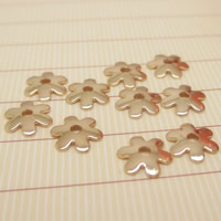 Brass Bead Cap, Flower, 24K gold plated, lead & cadmium free, 6mm, 10PCs/Bag, Sold By Bag