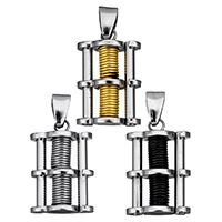 Nerezová ocel Šperky Přívěsky, Nerez, více barev na výběr, 19x28x10mm, Otvor:Cca 4x8mm, Prodáno By PC