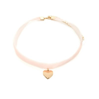 Fashion Choker Necklace Satin Ribbon with Zinc Alloy with 2.7lnch extender chain Heart gold color plated for woman nickel lead & cadmium free Sold Per Approx 14.2 Inch Strand