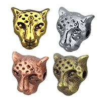 Sinkkiseos Animal Helmet, Leopardi, päällystetty, enemmän värejä valinta, nikkeli, lyijy ja kadmium vapaa, 9x9x7mm, Reikä:N. 2mm, 200PC/erä, Myymät erä