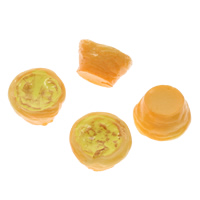 Essen Harz Cabochon, Kuchen, flache Rückseite, gelb, 16x10mm, 100PCs/Tasche, verkauft von Tasche